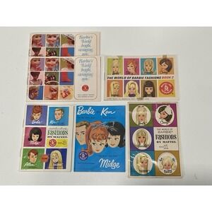 Vintage 1960's Lot 5 Original Mattel Barbie Booklets Skipper Skooter Ricky Tutti